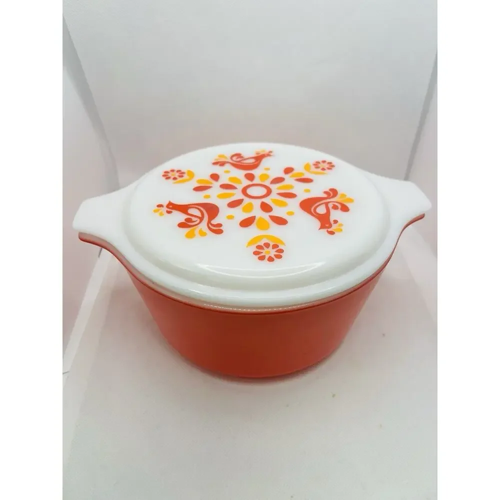 Pyrex Friendship 480-45 3 Casserole Set 473 474 475 NEW WITH BOX White Covers